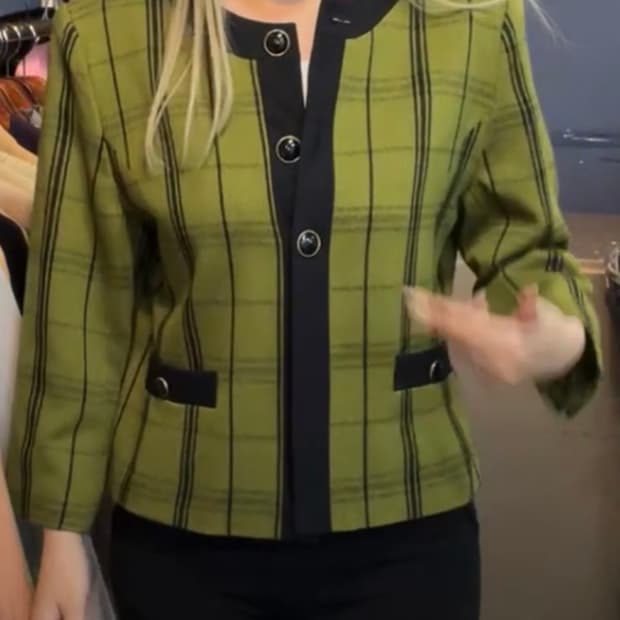 빈티지 체크 자켓