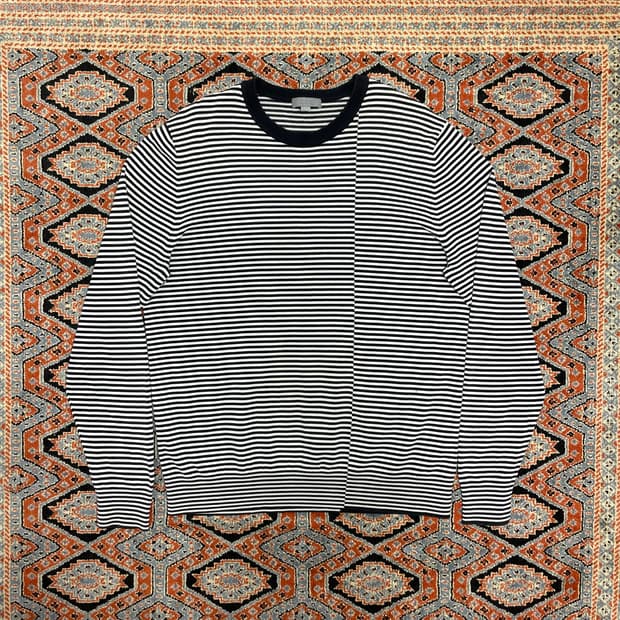 코스 네이비 스트라이프 코튼니트 남성M