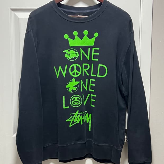 90s 올드스투시 One world love 스웻셔츠 맨투맨 (105)