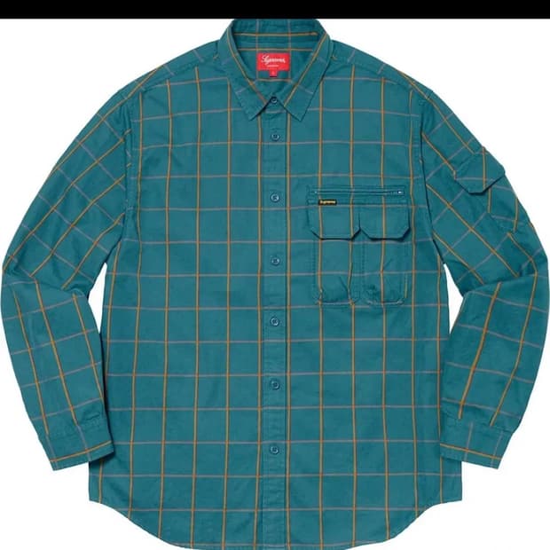 [L] 슈프림 트윌 멀티 포켓 셔츠 틸