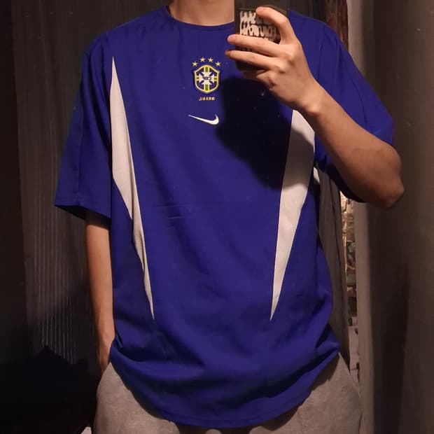 나이키 00s 02-04시즌 CBF 브라질 어웨이 반팔 티셔츠