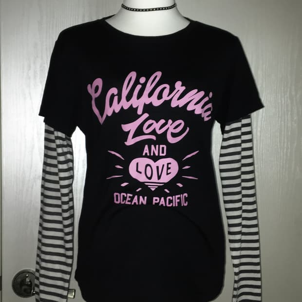 Op sunwear 펑크 레이어드 롱슬리브 티셔츠