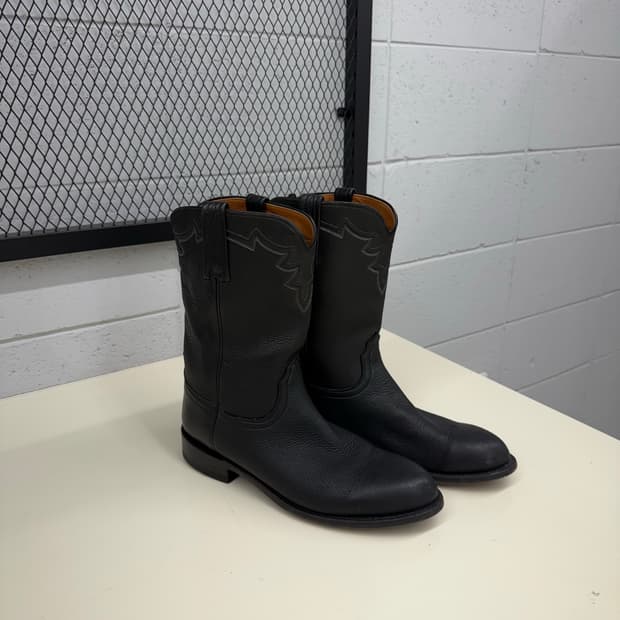 Lucchese Roper T003202 Black Leather 10D