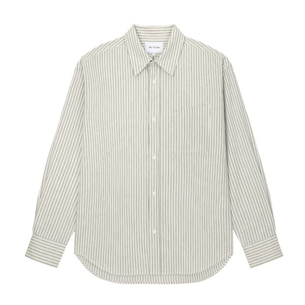 XL] 아트이프액츠 스트라이프 셔츠 아이보리 판매합니다.