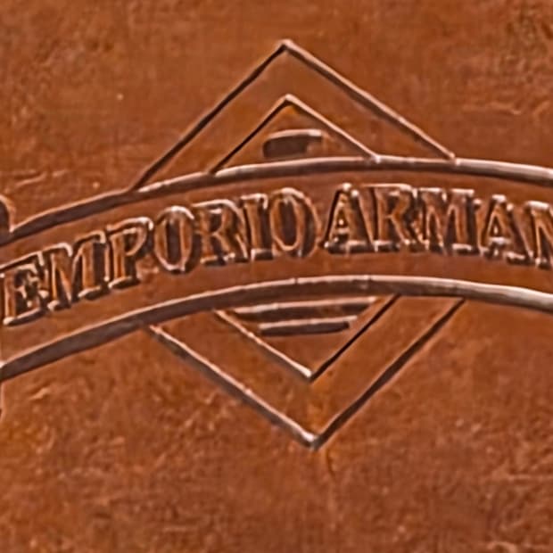 Emporio Armani 빈티지 천연 통가죽 서류 가방 케이스