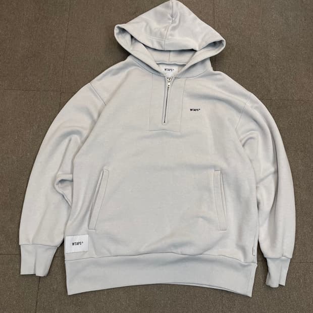 wtaps 더블탭스 반집업 후드 