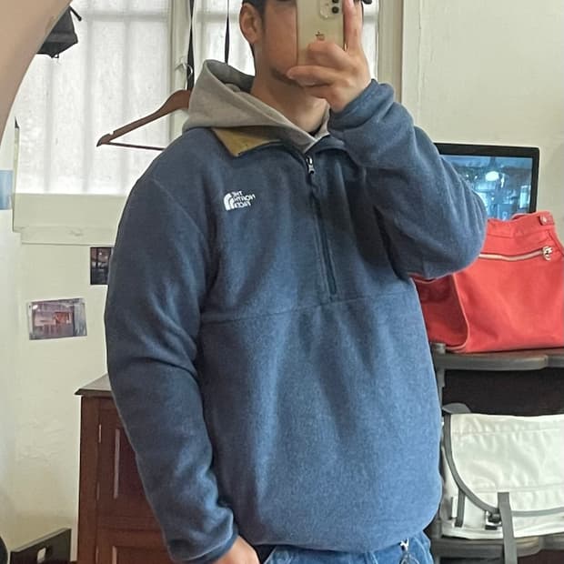 노스페이스 반집업 플리스 M