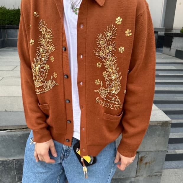 [L] 슈프림 비디드 가디건