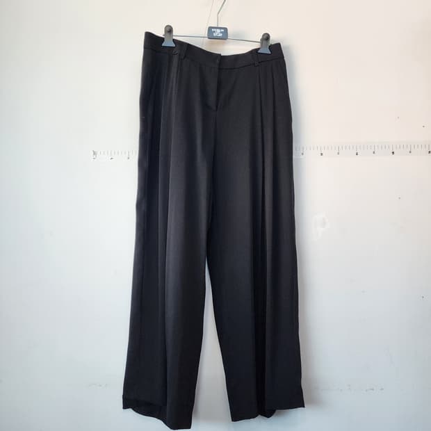 ORR 검정색 와이드 밴딩 팬츠