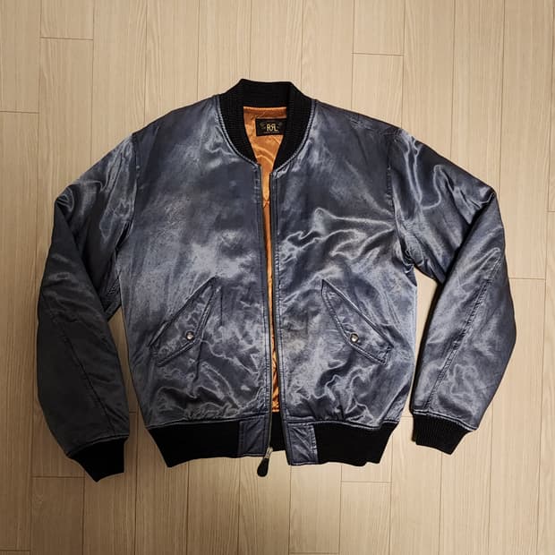 더블알엘 rrl 임브로이더 새틴 플라이트 자켓 M