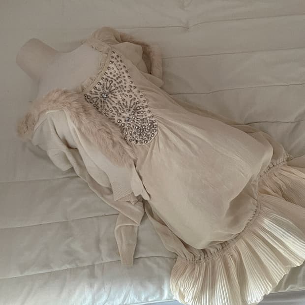 빈티지 가디건 빈티지 원피스 모리 가디건 사와코 모리룩 일본빈티지 하구미