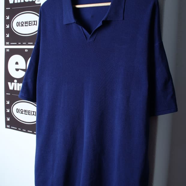 (2XL) 에잇세컨즈 반팔 카라 티셔츠 니트 빅사이즈-H3H33833