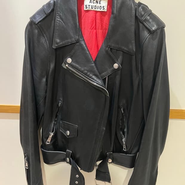 아크네스튜디오 레더 라이더 자켓