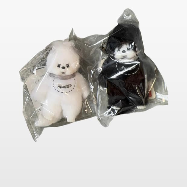 희귀 몬치치 모노톤 블랙&화이트 초미니 키링
