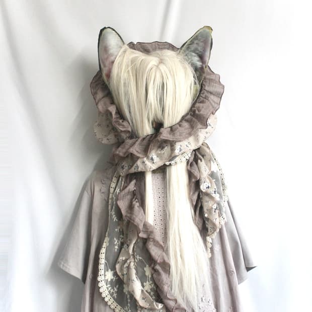 Mix floral lace layered linen muffler