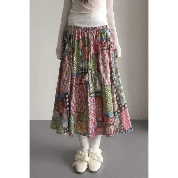 알록달록 수채화 치마