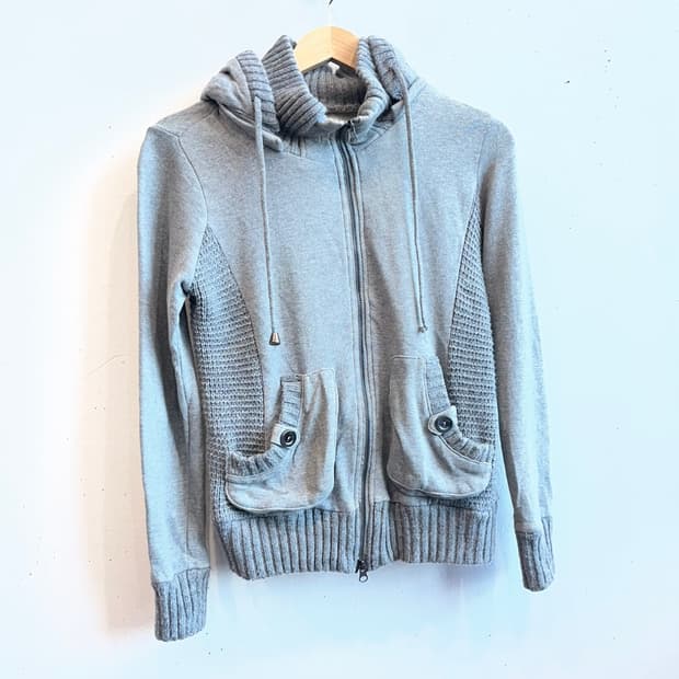 JPN 모리 니팅 후드집업 