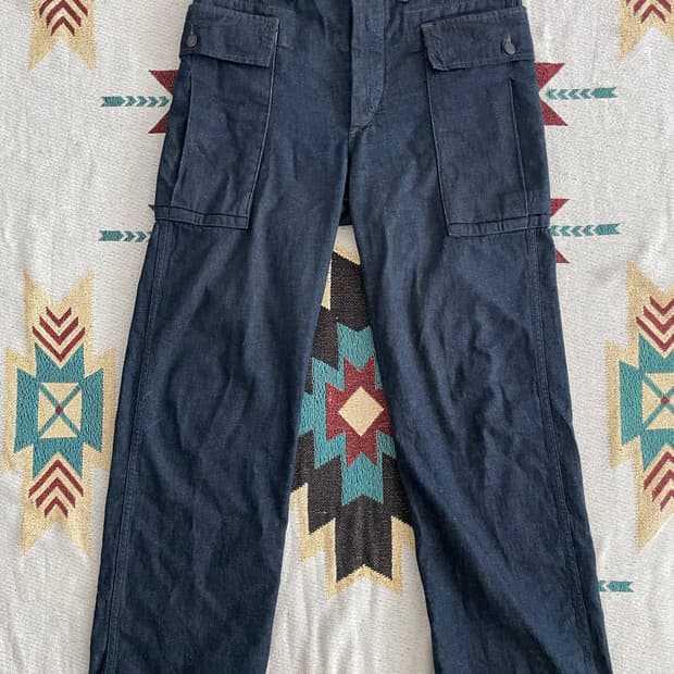 RRL 페니모어 코튼 린넨 카고팬츠