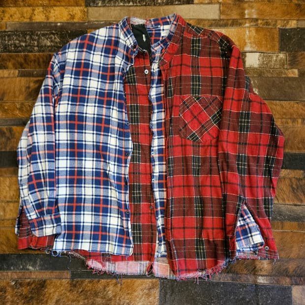 Old park 플란넬 체크 셔츠 