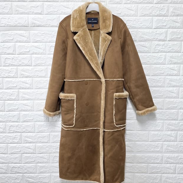 택포// 다니엘 에스떼 무스탕 롱 코트 S