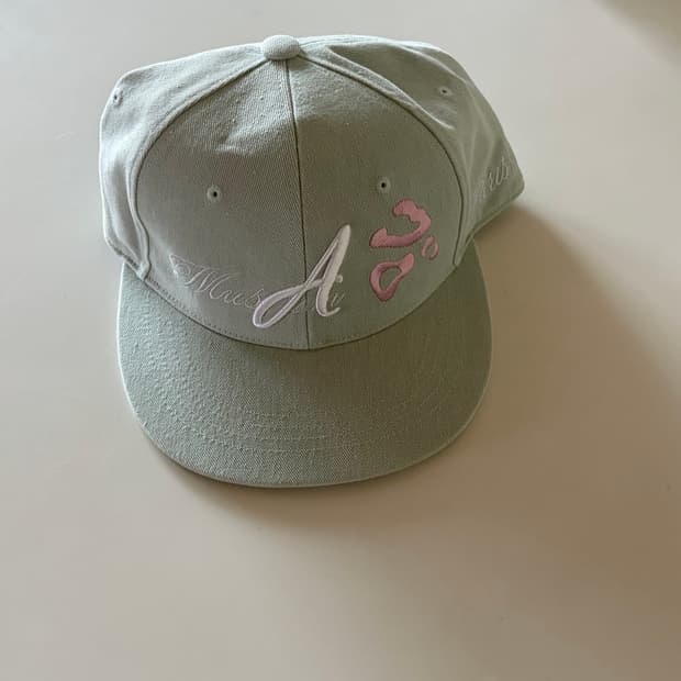 더뮤지엄비지터 LEOPARD EMBROIDERY CAP (MINT)