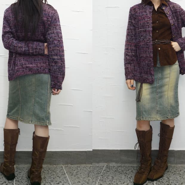 ombre violet cardigan