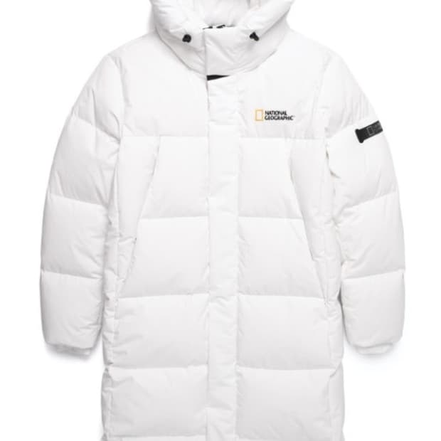 내셔널 지오그래픽 롱패딩 화이트