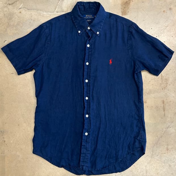 🫶🏻 폴로랄프로렌 Navy 린넨 반팔 셔츠 🫶🏻