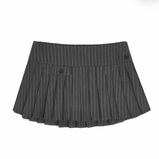 클리시어 까눌레 스커트 그레이 Canele fake pocket 쓰탐로걀