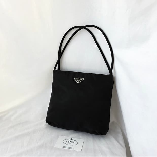 [정품 PRADA] 프라다 두줄 나일론 토트백 스몰