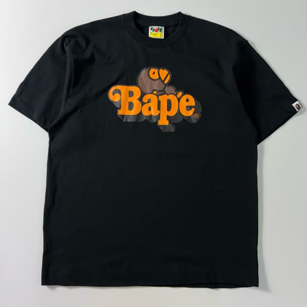 Bape  베이프 마일로 온 블랙 반팔티셔츠 