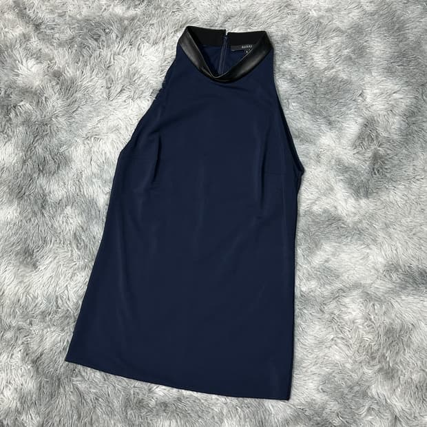 구찌 가죽 홀터넥 미니 원피스 나시 s