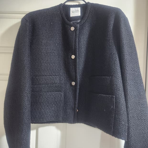 스튜디오 톰보이 트위드 자켓 블랙