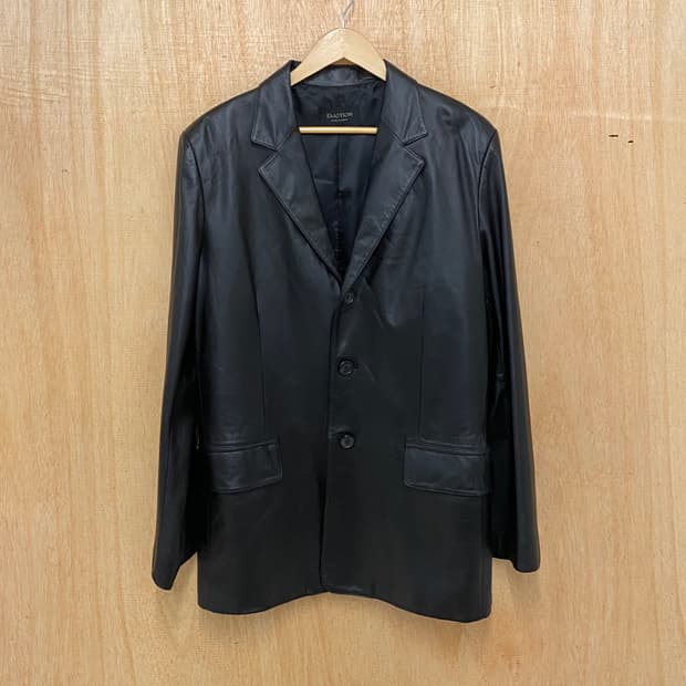 VTG leather blazer jacket 빈티지 레더 블레이져 자켓