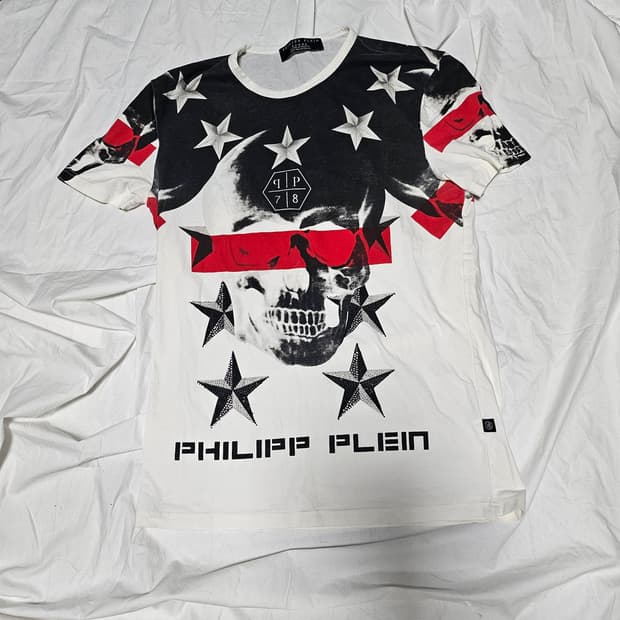 필립 플레인 스컬로고 티셔츠 여성 L