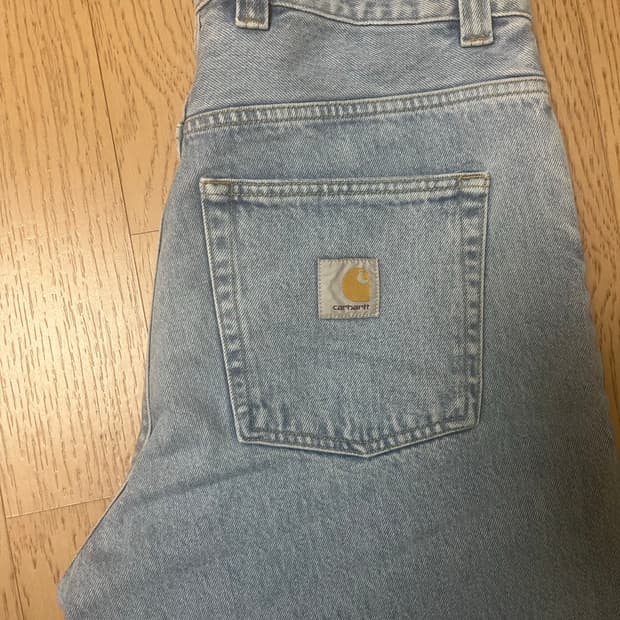 칼하트 브랜든 팬츠 블루 헤비 스톤 블리치드