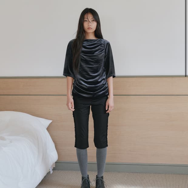 생긴스튜디오 카프리팬츠 RUFFLE SIDE SLIT CAPRI PANT