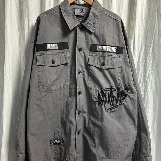 에이프 롱 슬리브 셔츠 블랙 XL