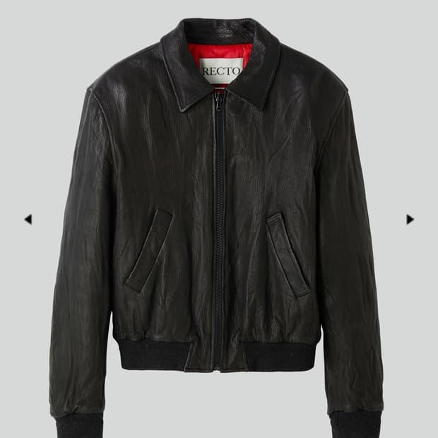 [S]렉토 벤 크링클 레더 자켓