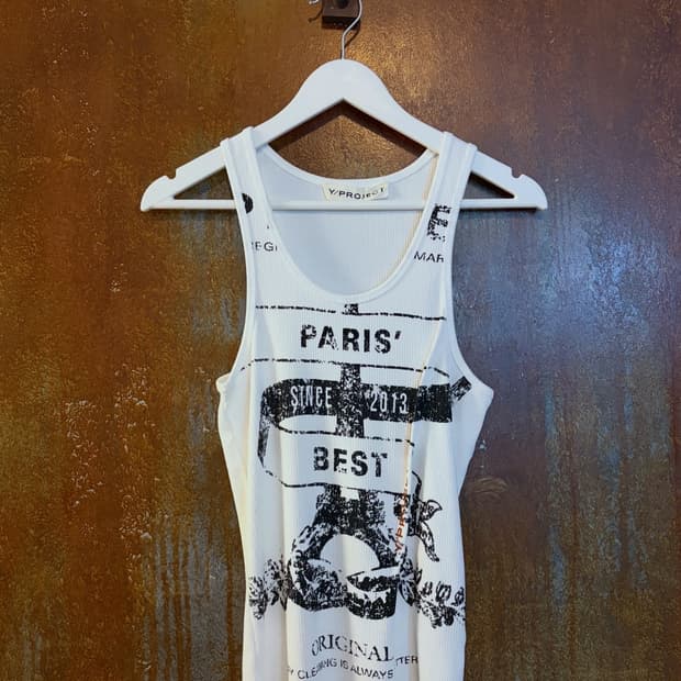 Y/Project 와이프로젝트 그래픽 립 탱크 탑