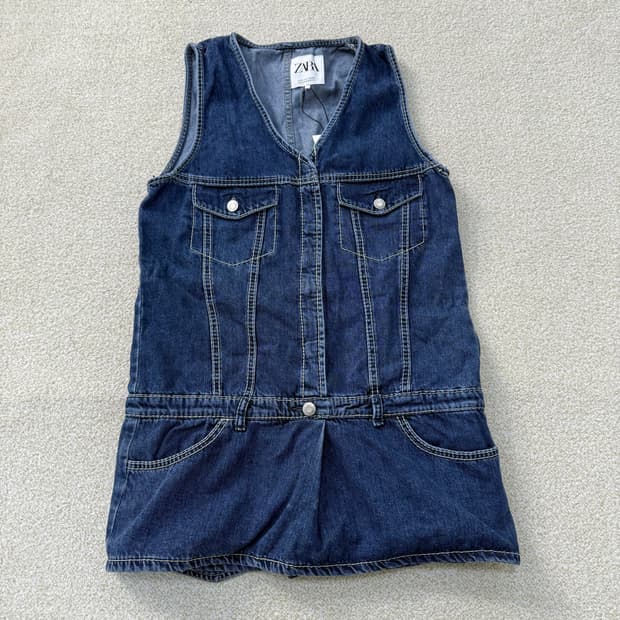 [S] 자라 여성 데님 점프수트 원피스 0106T1