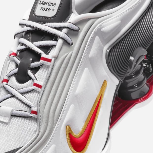 [285/W11.5,M10] 나이키 X 마틴로즈 샥스 화이트 바시티 레드