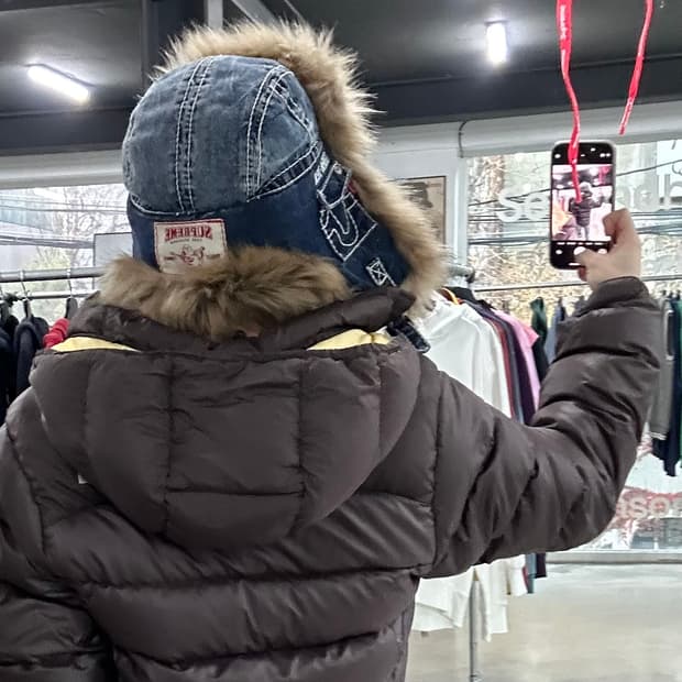 슈프림 x 트루릴리전 고어텍스 데님 트루퍼 햇