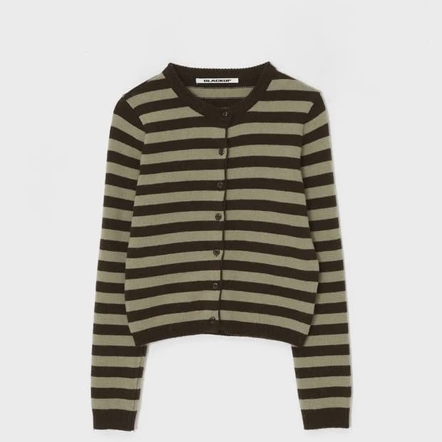 블랙업 베라 스트라이프 니트 가디건