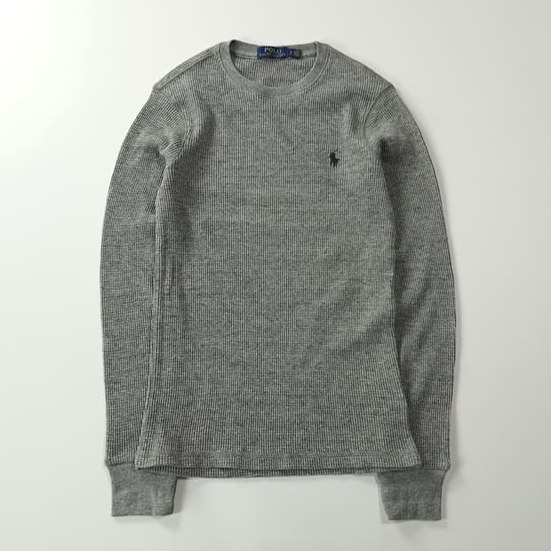 CK245 S 폴로 와플 그레이 티셔츠