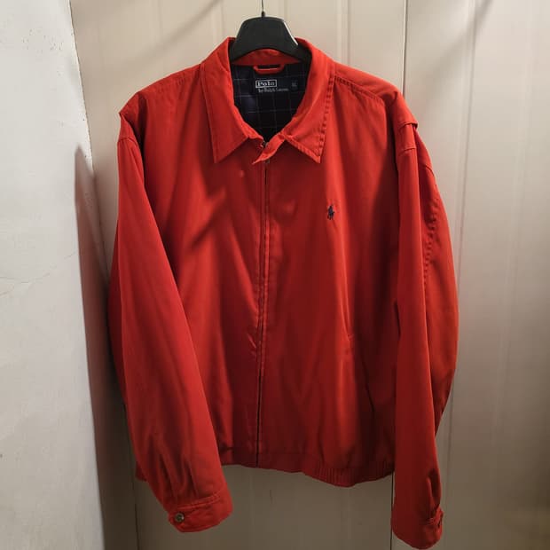 [XL]폴로 랄프로렌 레드 블루종 자켓