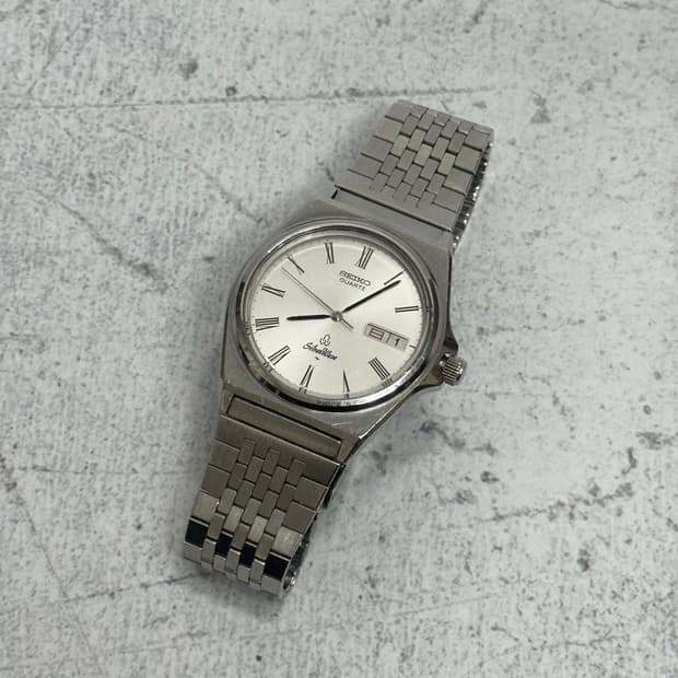 90s 빈티지 세이코 실버웨이브 로마인덱스 쿼츠
