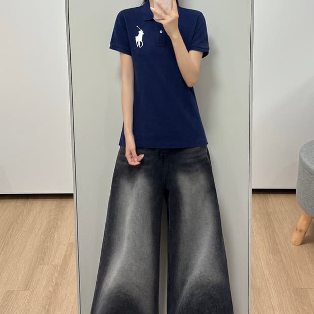 폴로 랄프로렌 빅포니 네이비 카라 반팔 티셔츠
