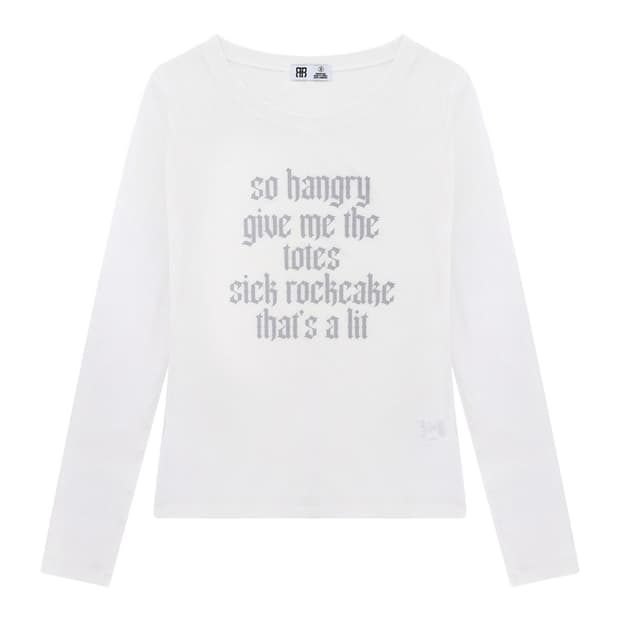 락케이크 Rockcake Funk Mesh Top Ivory 롱슬리브