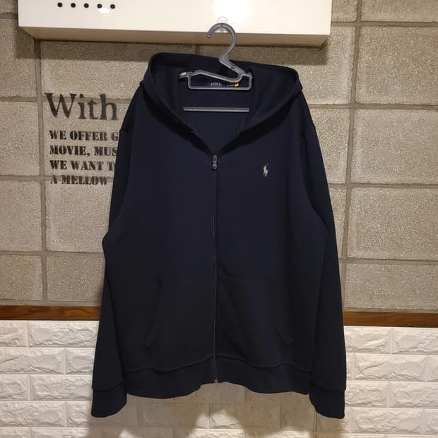 폴로 랄프로렌 더블니트 후드집업 XL